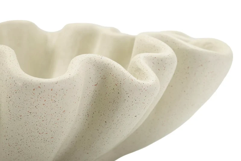Bol décoratif en résine blanche – Style contemporain Stons