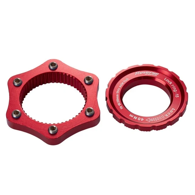 Adaptateur Centerlock > 6 Trous REVERSE COMPONENTS Rouge