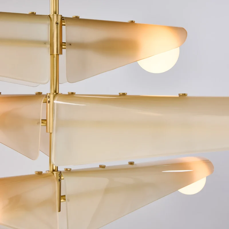 Sycamore Chandelier 3 Tiers in Dusk Pink