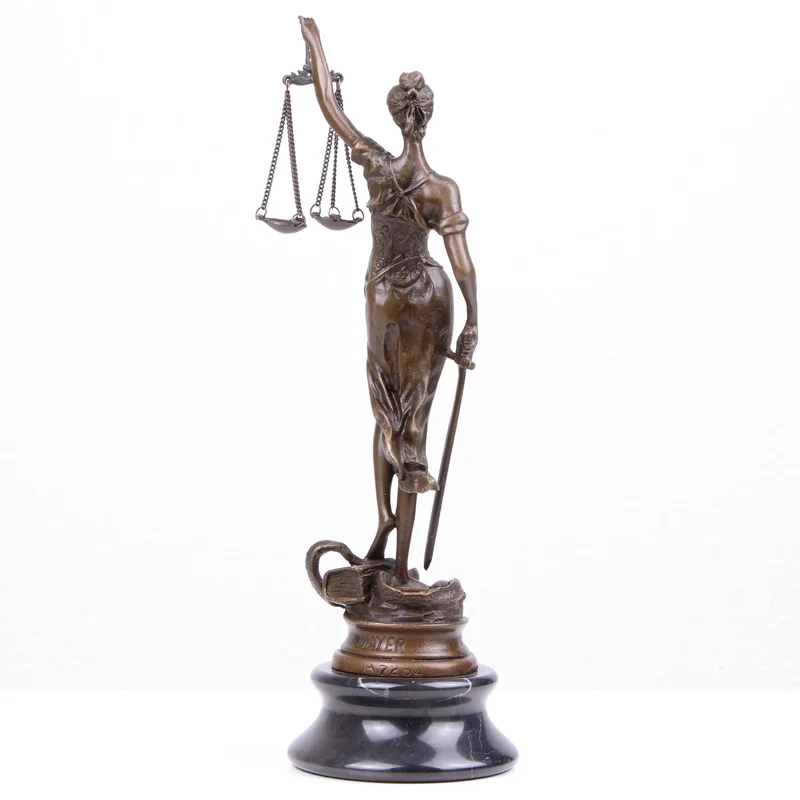 Statuette de la Justice en Bronze (Sculpture en Bronze Coulé à Chaud)