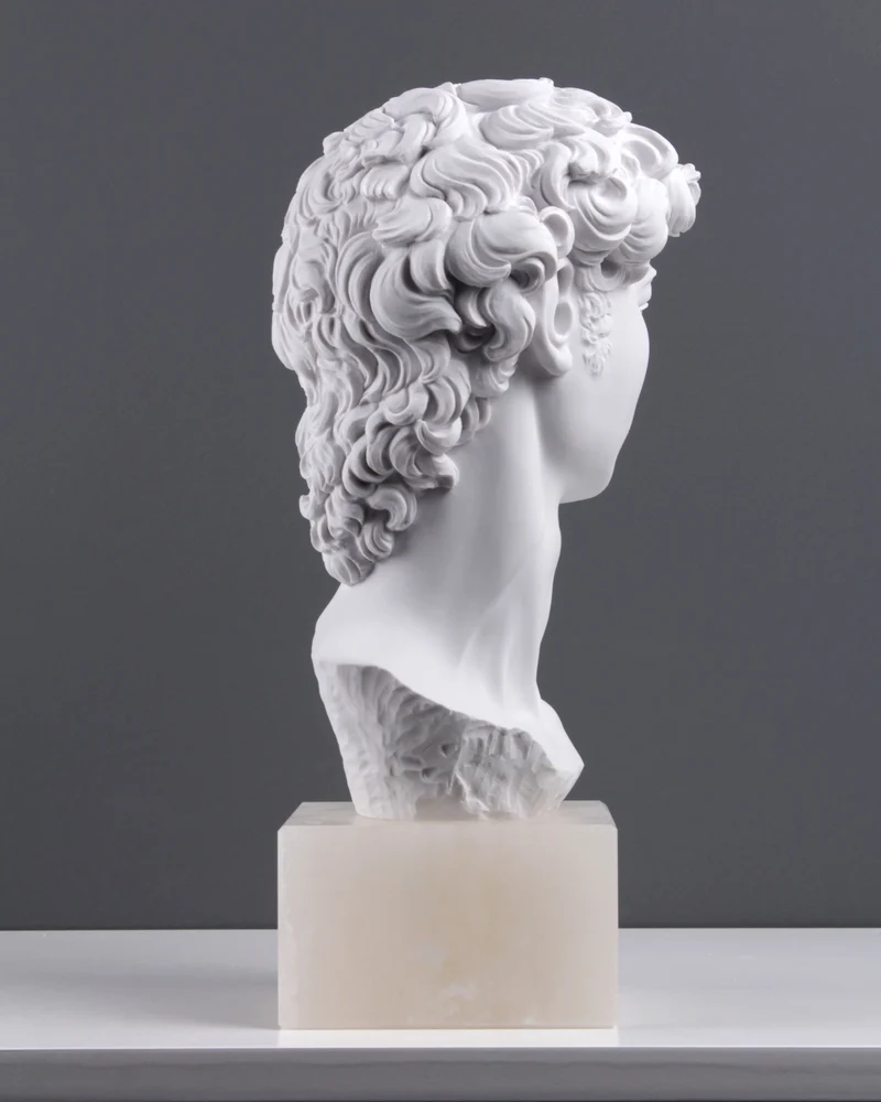 Tête de David (Michel-Ange) - sculpture en marbre
