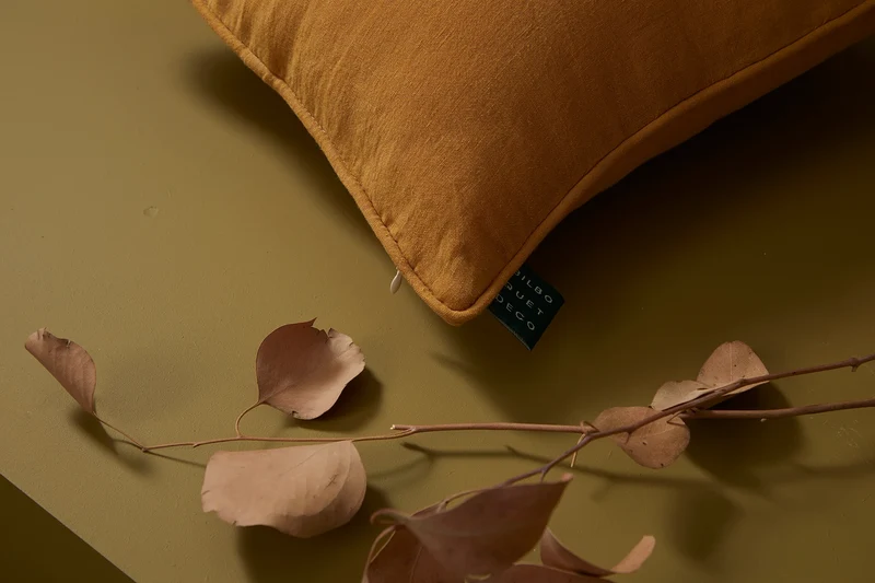 Housse de coussin carré - Moutarde