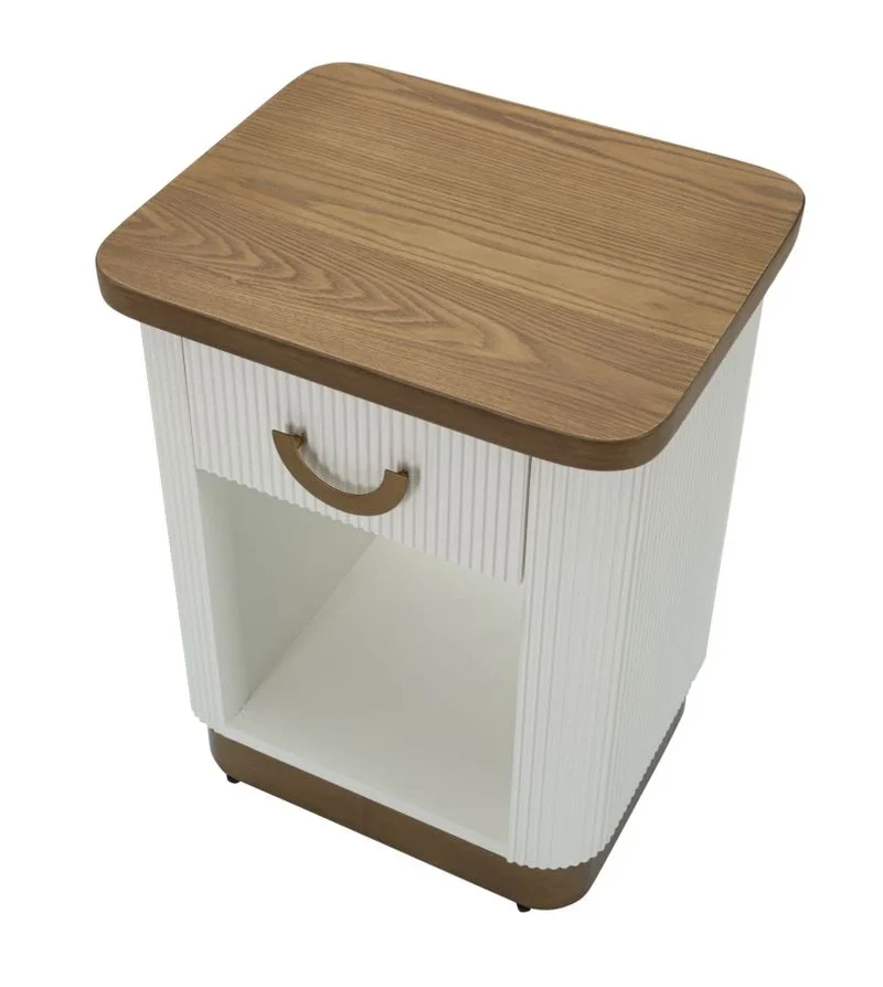 Table de chevet blanche avec tiroir – Table de chevet Tolosa