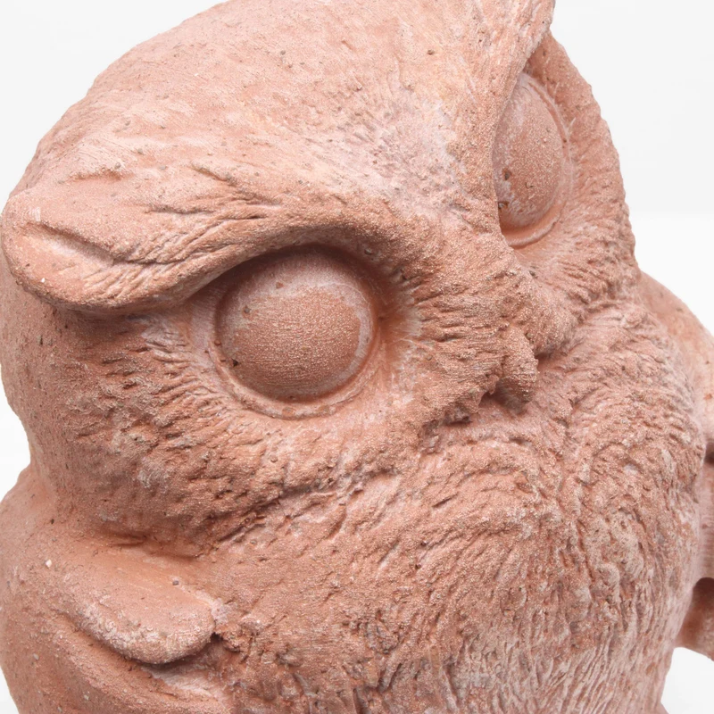 Statuette Hibou en terre cuite