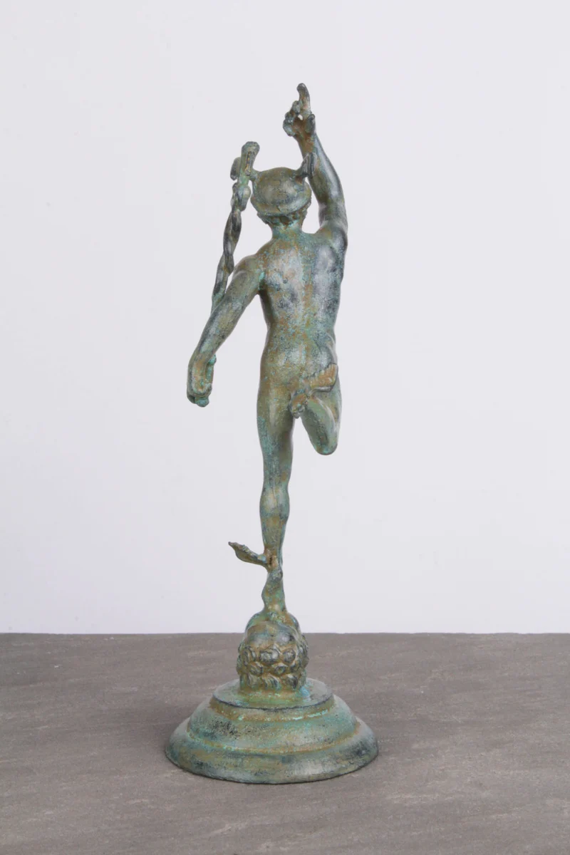 Statuette Mercure par Jean Bologne - bronze vert