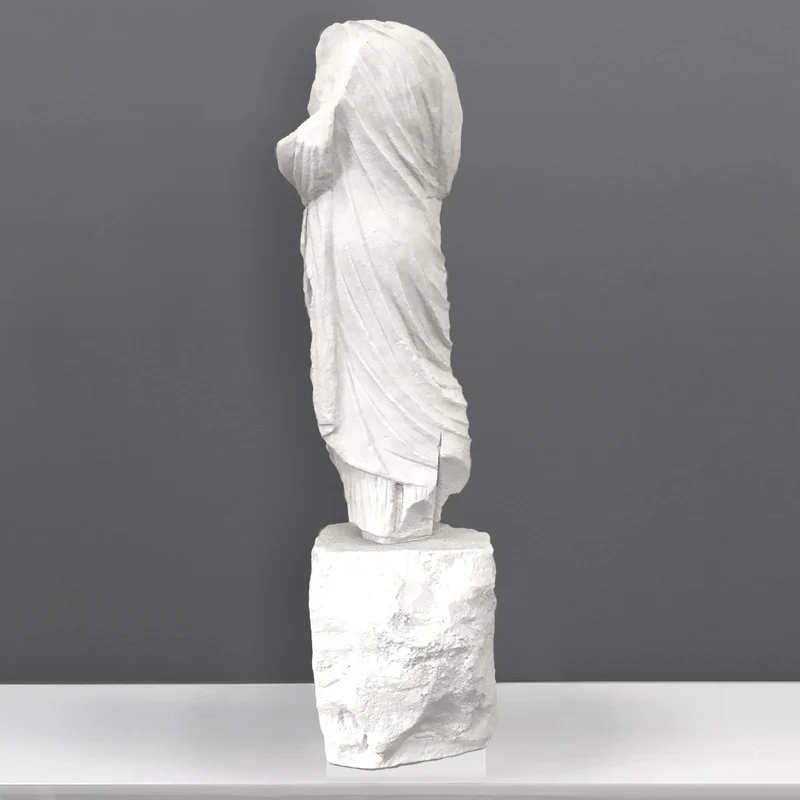 Torse - grande sculpture en marbre blanc
