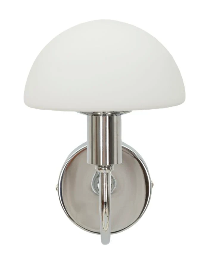Applique murale argent et blanche avec abat-jour en forme de dôme – Lovy Modern Accent