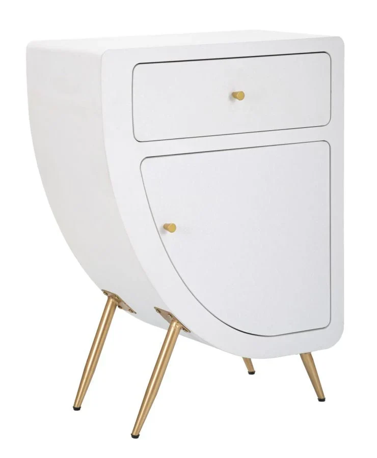 Table de chevet haute blanche avec tiroir – Table de chevet Venus