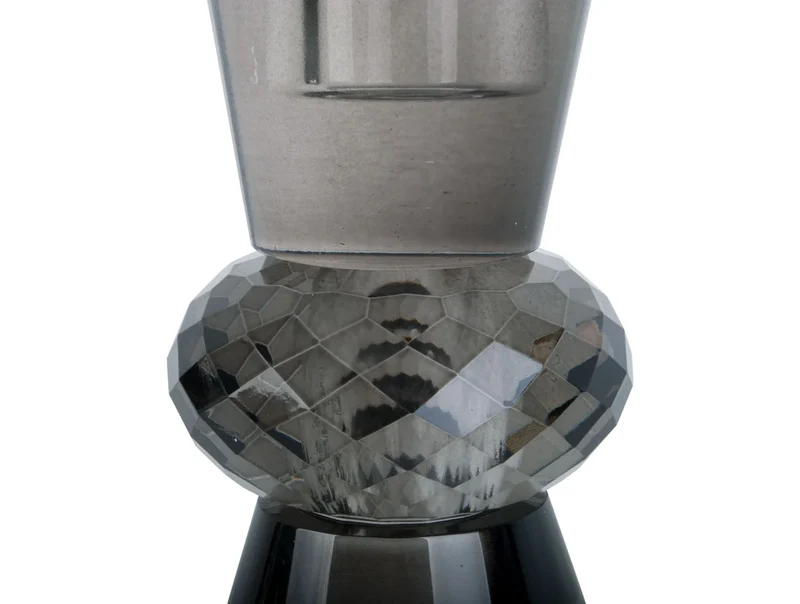 Bougeoir Noir de Luxe – Art en Verre Cône Duo