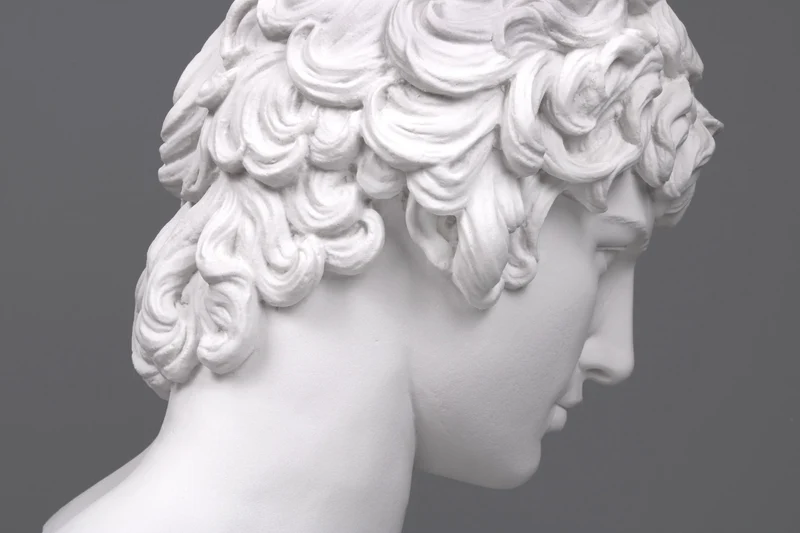 Buste d'Antinoüs (grande) - grande sculpture en marbre blanc