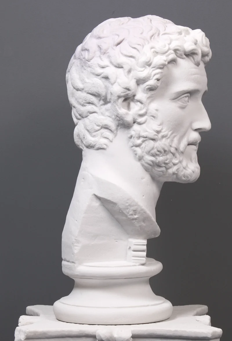 Buste d'Antonin le Pieux - grande sculpture en marbre blanc