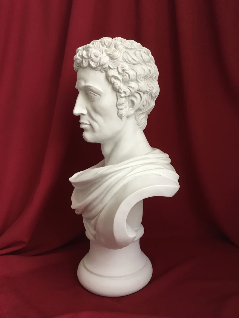 Buste de Sénateur Romain en Toge - sculpture en marbre