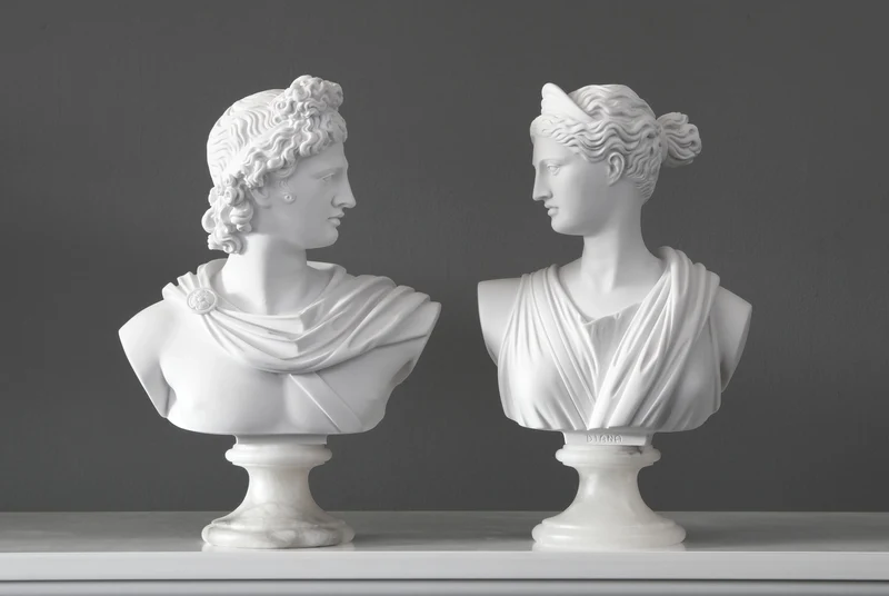 Buste d'Apollon - sculpture en marbre