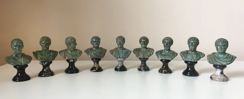 Buste d'Auguste - bronze vert