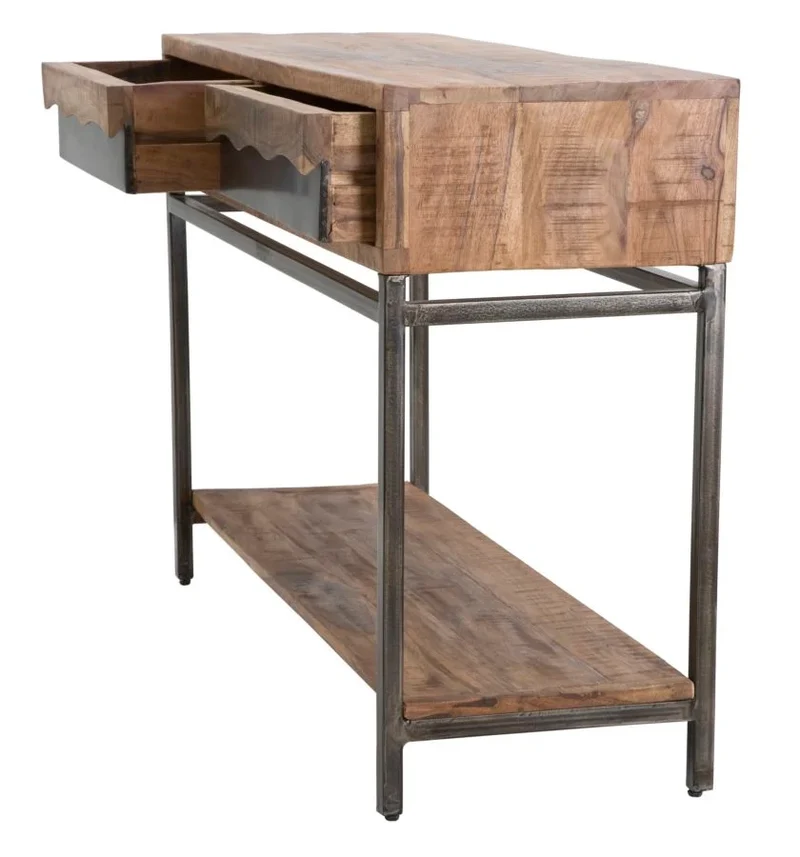 Console en bois avec tiroirs – Meuble d'entrée Yellowstone