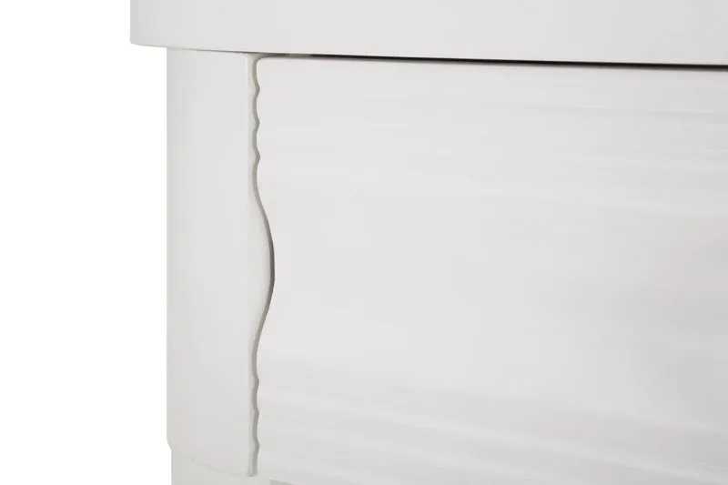 Console en bois blanc avec tiroirs – Collection Shine