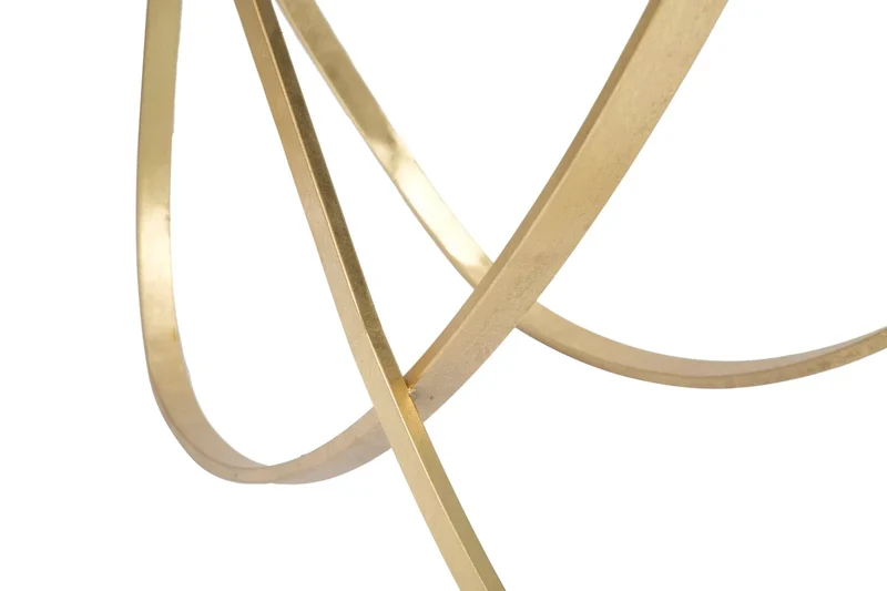 Console en verre avec piètement en métal doré – Table d'entrée moderne