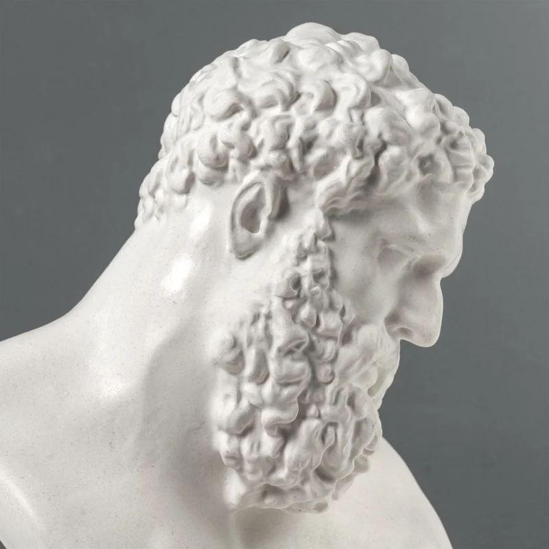 Buste d’Hercule – Héros Grec de la Force et de la Puissance – Sculpture en Marbre