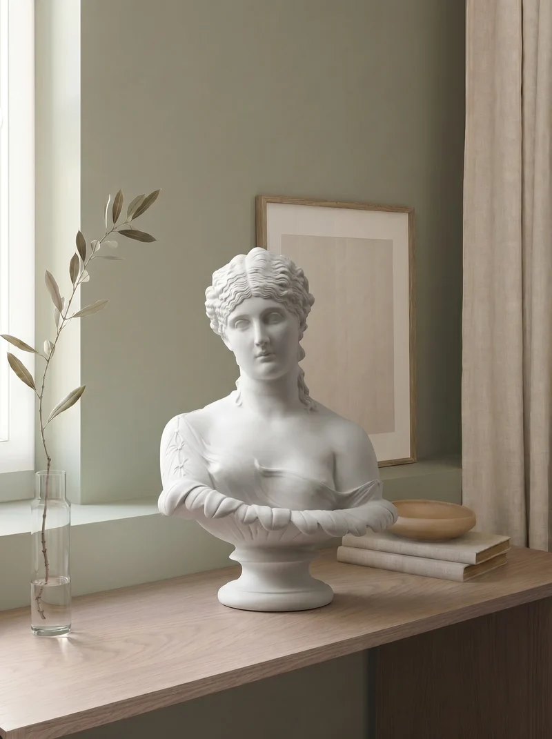 Buste de Clytie (Océanide) - Nymphe des Eaux - sculpture en marbre