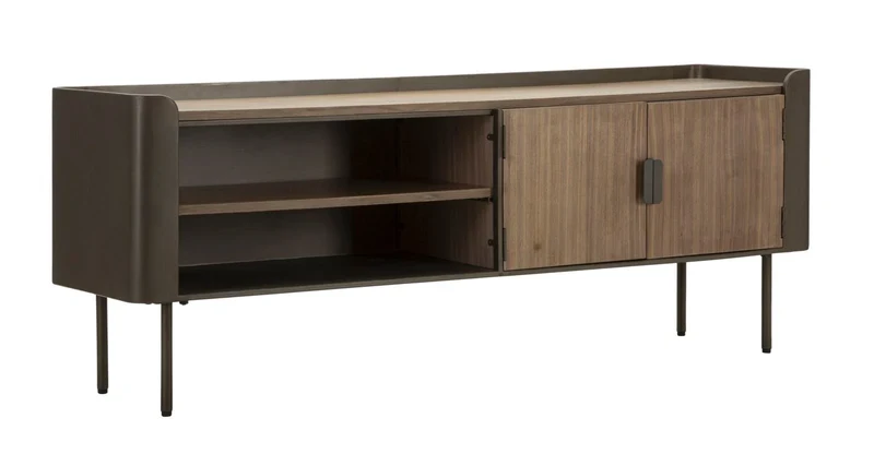 Meuble TV en bois avec rangement – Meuble multimédia Toronto