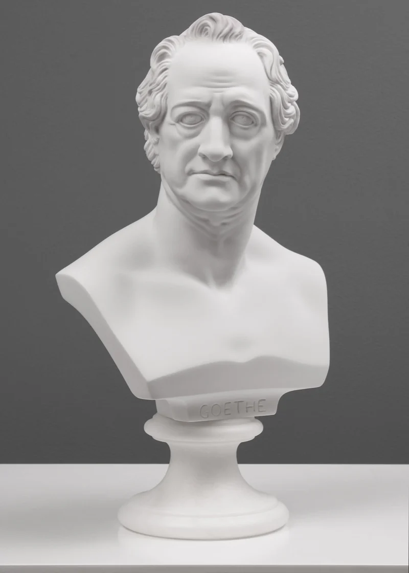 Buste de Goethe - sculpture en marbre