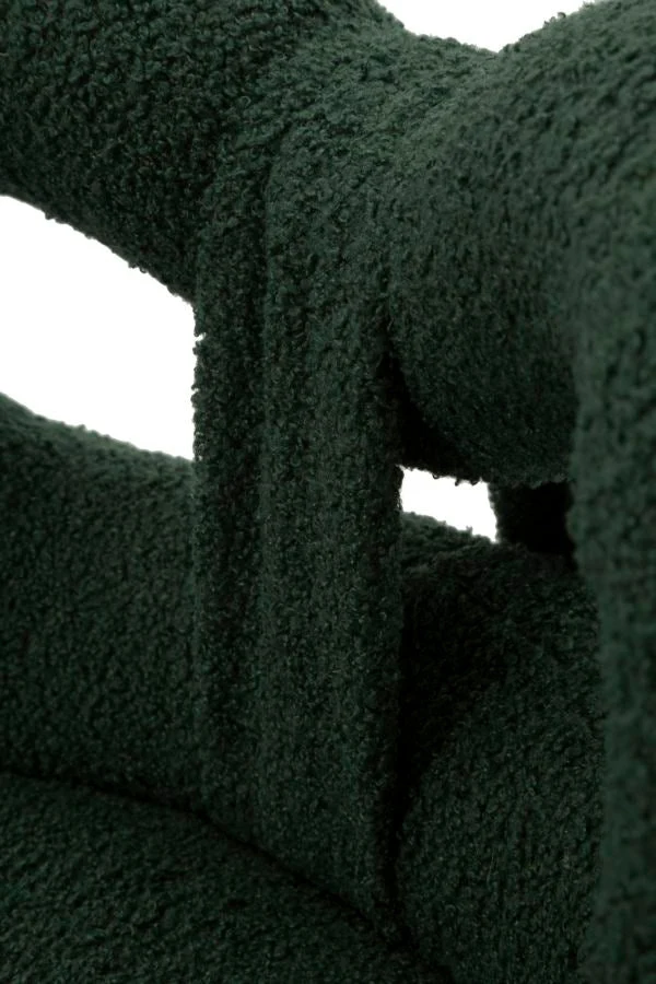 Mini-fauteuil rembourré vert avec pieds en métal – Fauteuil d'appoint Ilary