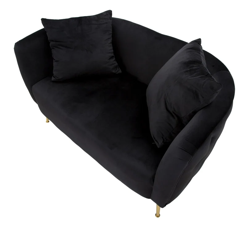 Canapé en velours noir – Canapé rembourré Bucarest