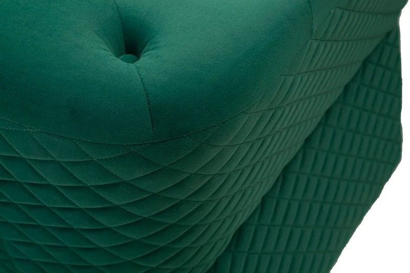 Canapé en velours vert avec coussins – Canapé 2 places Emy