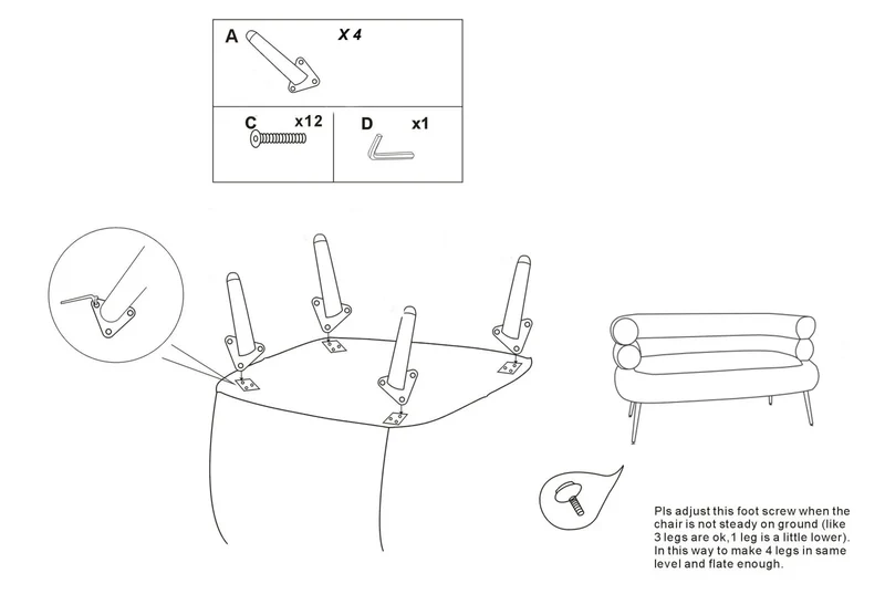 Canapé rembourré crème avec coussins – Canapé 2 places Soffy Plus