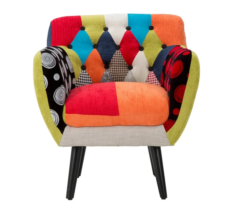 Chaise à accoudoirs colorée pour salle de jeux d’enfants