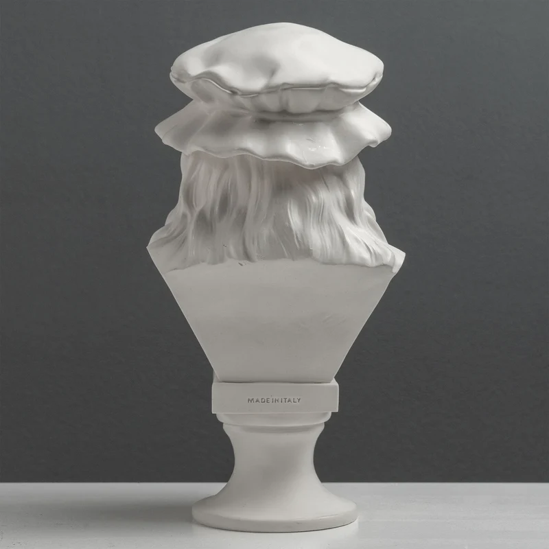Buste de Léonard de Vinci – Maître de la Renaissance (Statue Blanche)