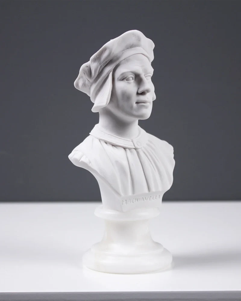 Buste de Machiavel - sculpture en marbre