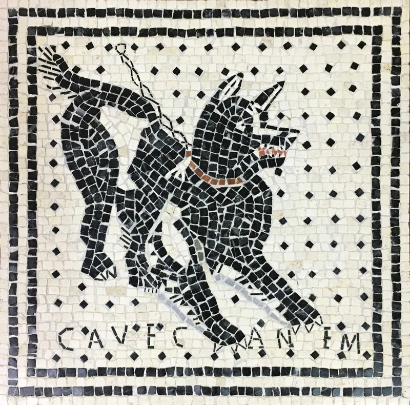 Mosaïque Cave Canem - en marble