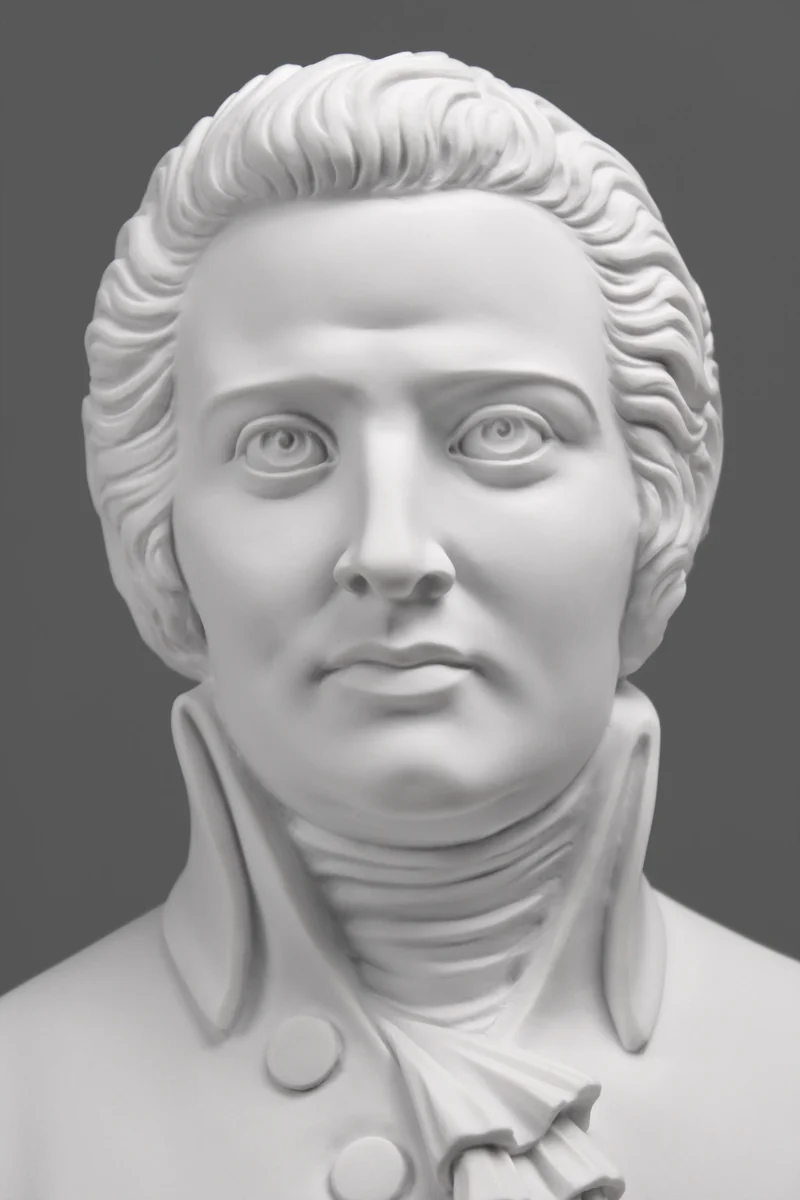 Buste de Mozart - sculpture en marbre