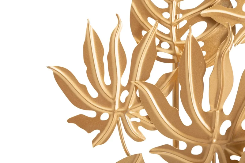 Décoration de bouquets en feuilles dorées (sculpture moderne)