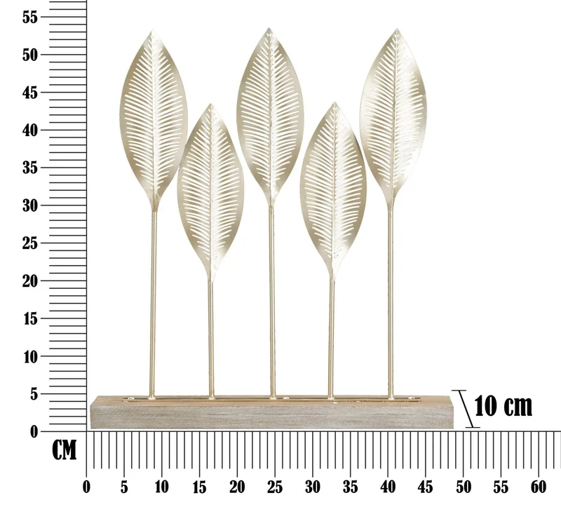 Décoration en feuilles argentées (sculpture moderne)