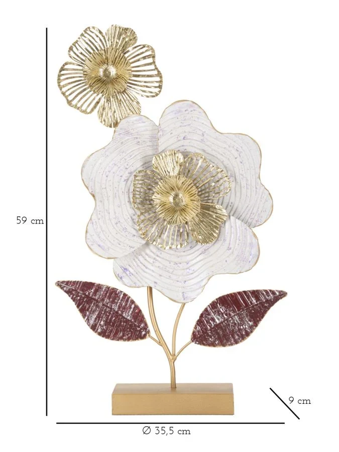 Décoration florale métallique (sculpture moderne)