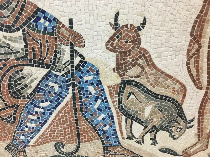 Mosaïque Jugement de Pâris - en marble