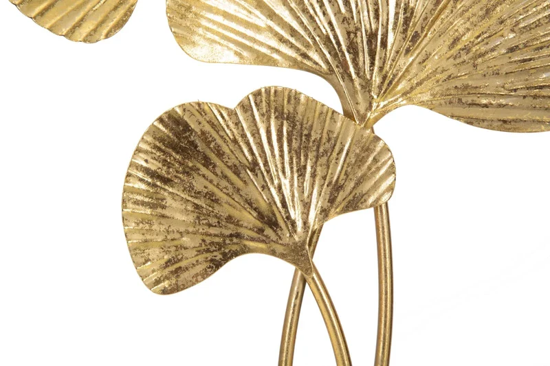 Sculpture décorative en forme de fleur dorée
