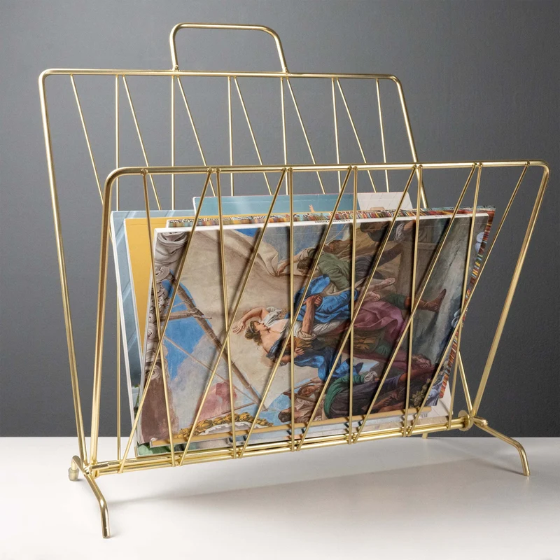 Porte-Revues "Diamond Raster" – Métal Dorée Plaqué
