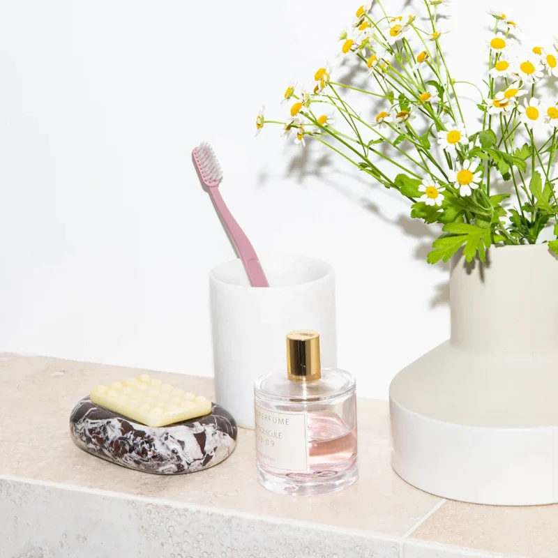 Porte-Savon en Marbre Blanc