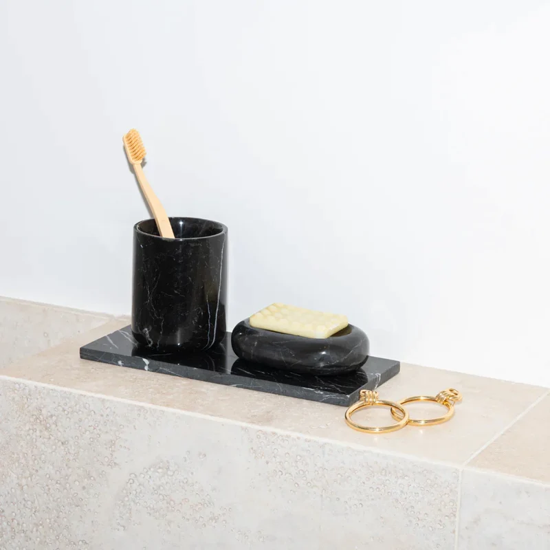 Porte-Savon en Marbre Noir