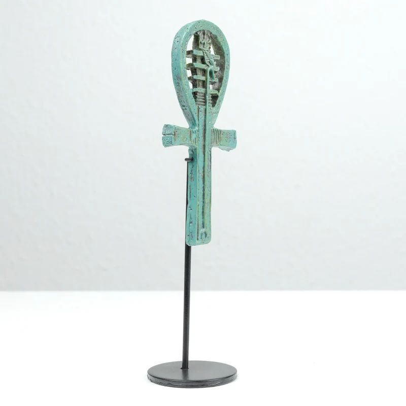 Sculpture Égyptienne Ankh avec Pilier Djed "Symbole de l'Immortalité"