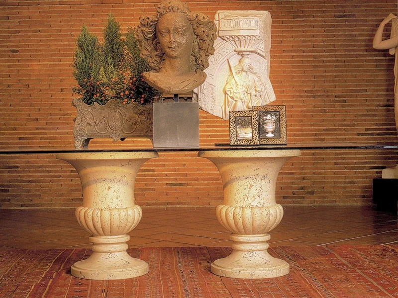 Pot de fleur grande taille - grande sculpture en marbre blanc