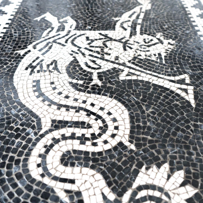 Mosaïque Mer-centaure (Ichtyocentaure) - en marble