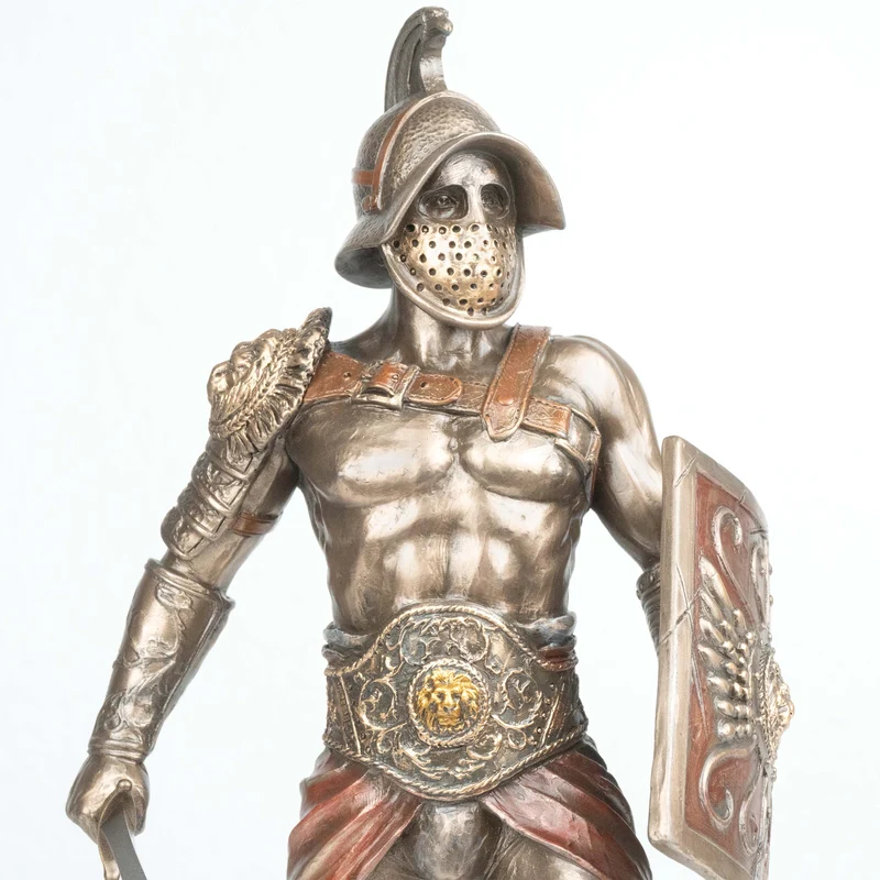 Sculpture Gladiateur Murmillo (Statue en bronze coulé à froid)