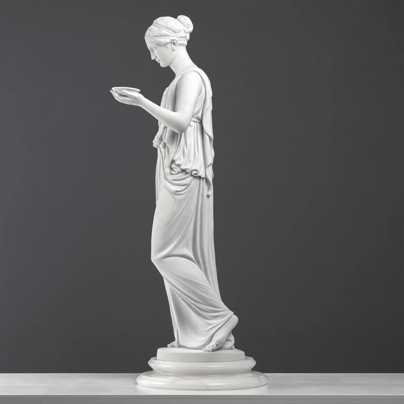 Sculpture Hébé — Déesse de la Jeunesse (Modèle Néoclassique d’après Thorvaldsen)