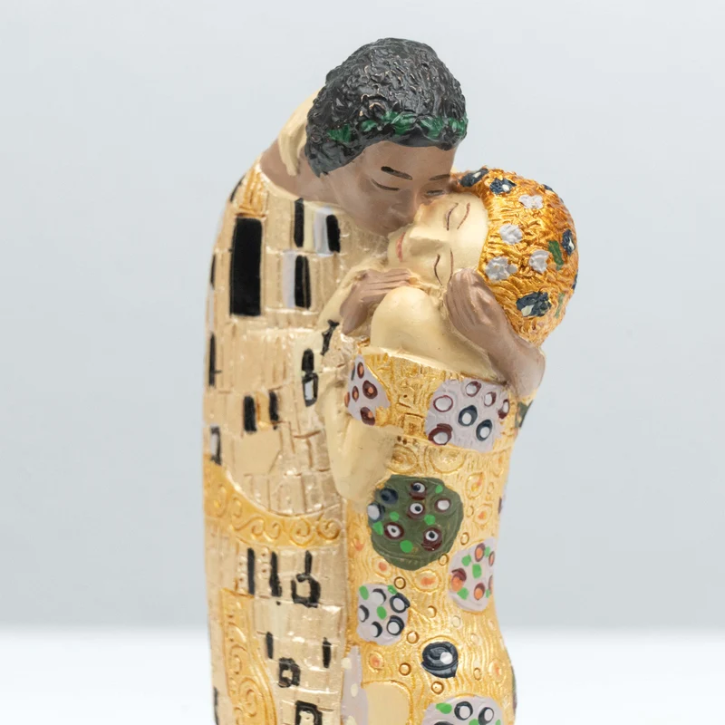 Sculpture Le Baiser de Klimt (Petite Statue d'Amoureux)