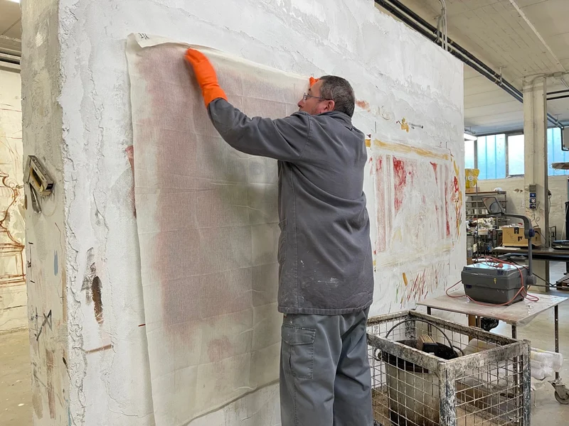 Peinture Fresque Renaissance : Profil d’une statue masculine