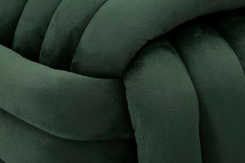 Pouf en velours vert – Siège d'appoint rembourré Sofy